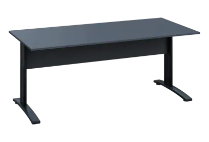 EPK 28 - 18 stůl kancelářský, kovová podnož černá, deska 25 mm, široký 1800 mm, antracit